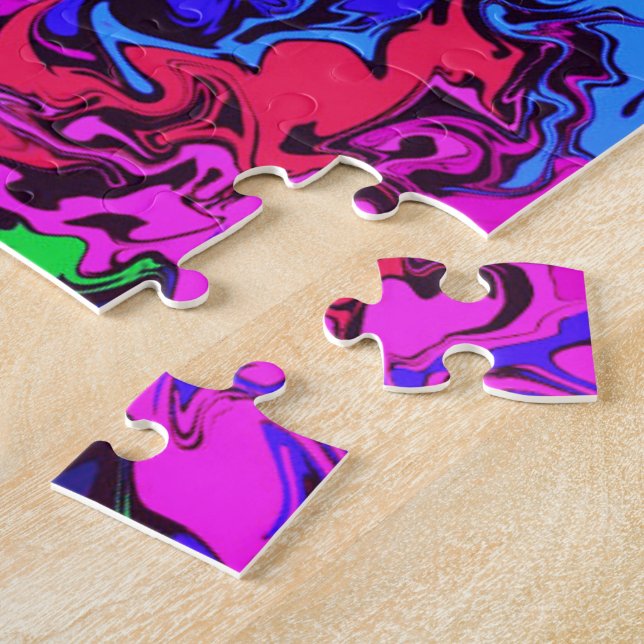 Abstract Colourful Twirly / Mirror / Miami / Jigsaw Puzzle (Side)