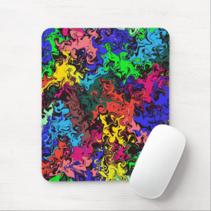 Abstract Colourful Twirly /  Mouse Mat