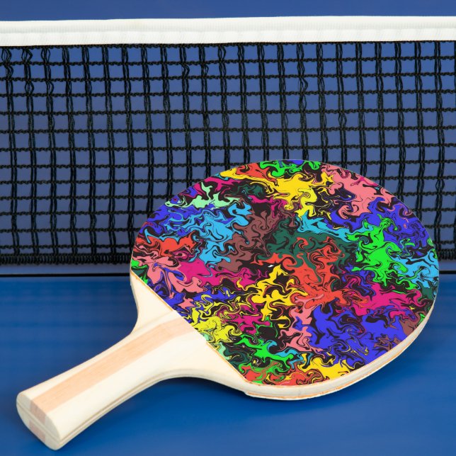 Abstract Colourful Twirly /  Ping Pong Paddle (Insitu)