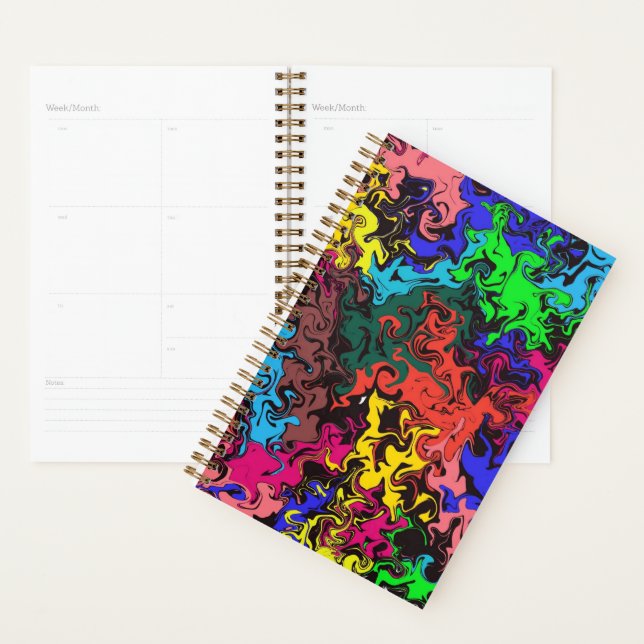 Abstract Colourful Twirly / Planner (Display)