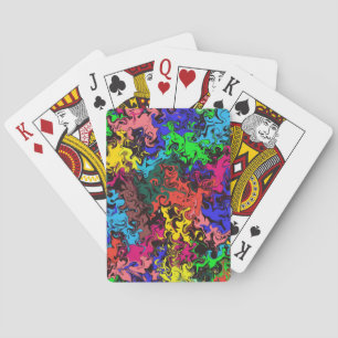 Abstract Colourful Twirly / Playing Cards