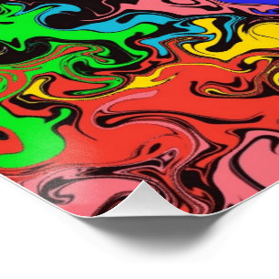 Abstract Colourful Twirly /  Poster
