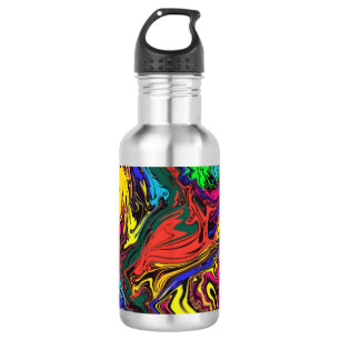 Abstract Colourful Twirly / Pushed / 532 Ml Water Bottle