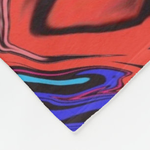 Abstract Colourful Twirly / Pushed / Fleece Blanket