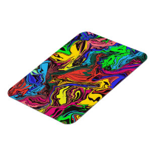 Abstract Colourful Twirly / Pushed / Magnet