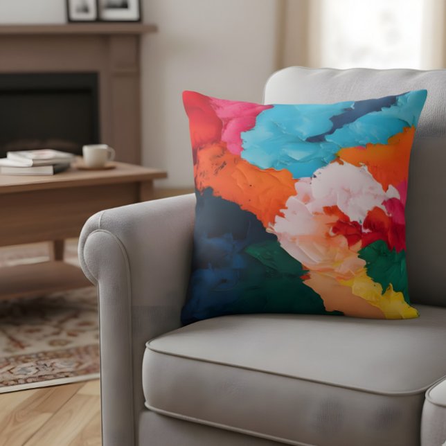Abstract Colourful Vibrant Cushion (Creator Uploaded)