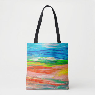 Abstract colourful watercolor artwork tote bag