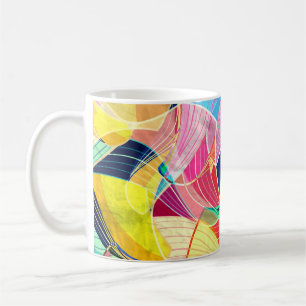 Abstract colourful watercolor, fantastic backgroun coffee mug