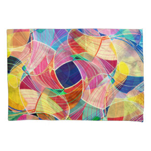 Abstract colourful watercolor, fantastic backgroun pillowcase