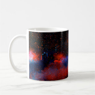 Abstract Colourful watercolor painting background, Coffee Mug