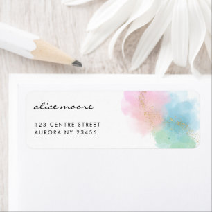 Abstract Colourful Watercolor Splash & Script Name