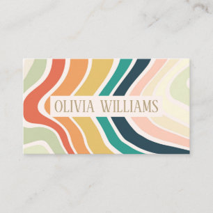 Abstract Colourful Wavy Pattern Business Card