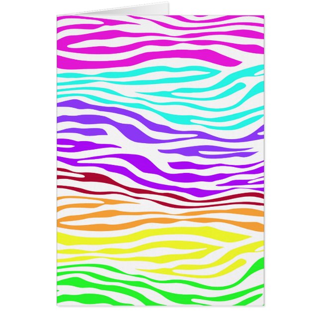 Abstract Colourful Zebra Stripes (Front)