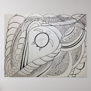 Abstract Colouring Page Poster