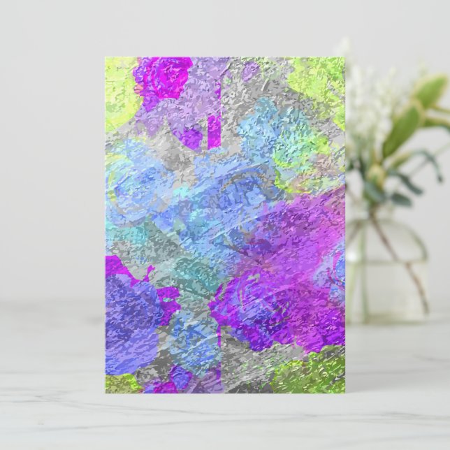 Abstract Colours 2 Thank You Card (Standing Front)