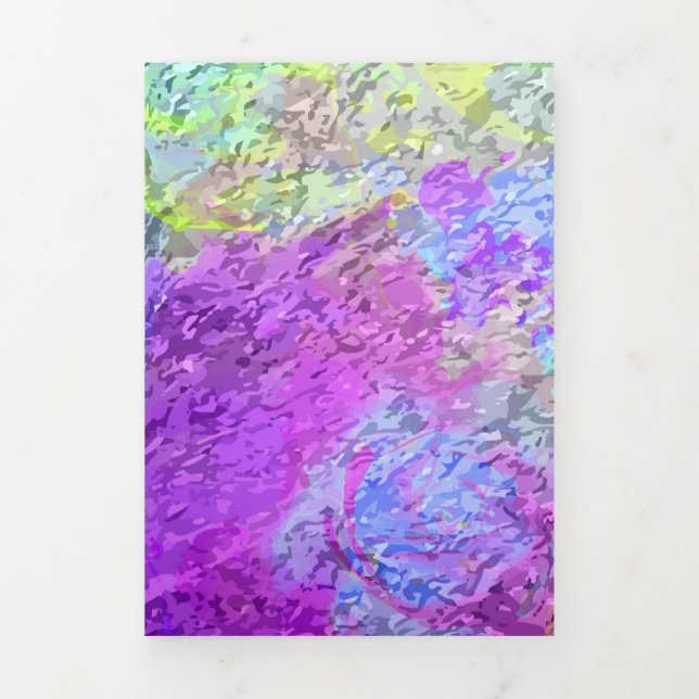 Abstract Colours 2 Tri-Fold Holiday Card (Cover)