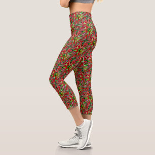 Abstract Colours And Shapes Design     Capri Leggings