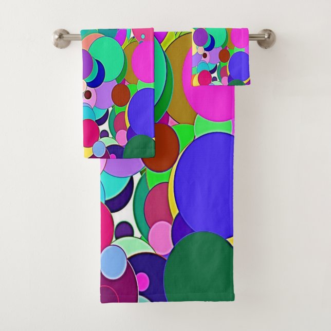 Abstract Colours  Bathroom Towel Sets (Insitu)