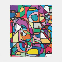 Abstract Colours Blanket