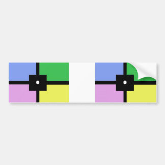 Abstract colours bumper sticker