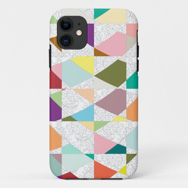 Abstract Colours Damask Case-Mate iPhone Case (Back)