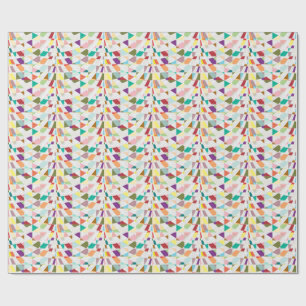 Abstract Colours Damask Wrapping Paper