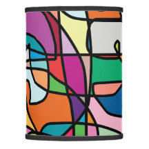 Abstract Colours Doodle Lamp Shade
