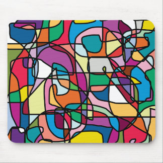 Abstract Colours Doodle Mousepad