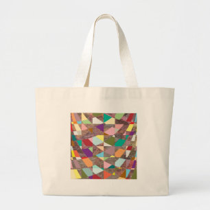 Abstract Colours Glitter Large Tote Bag