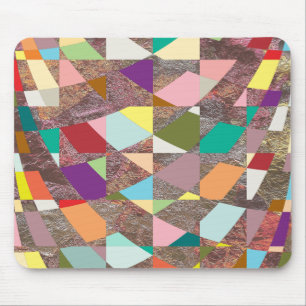 Abstract Colours Glitter Mouse Mat
