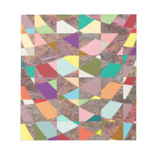 Abstract Colours Glitter Scrapbook Paper Notepad