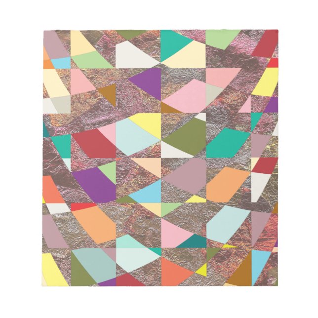 Abstract Colours Glitter Scrapbook Paper Notepad (Front)