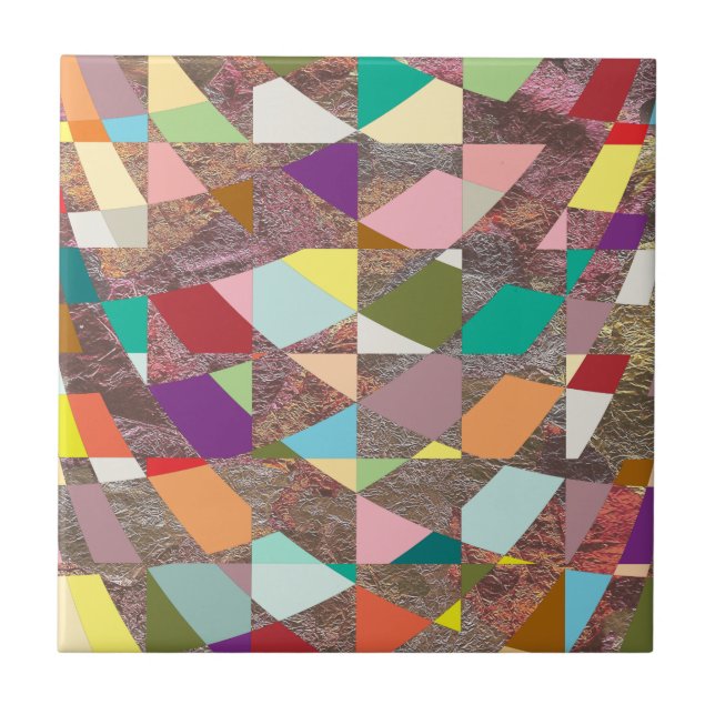 Abstract Colours Glitter Tile (Front)