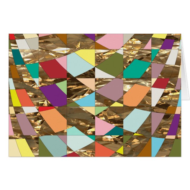 Abstract Colours Gold Foil (Front Horizontal)