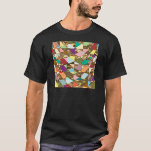 Abstract Colours Gold Foil T-Shirt