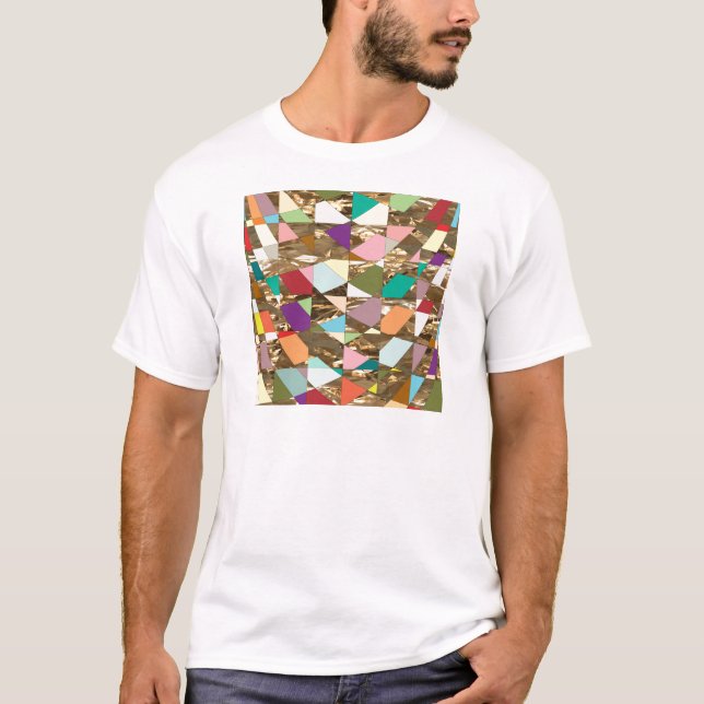Abstract Colours Gold Foil T-Shirt (Front)