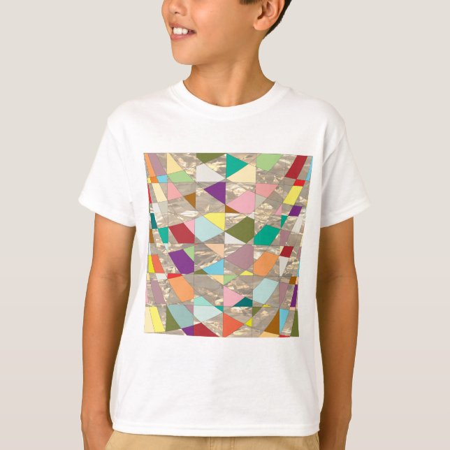 Abstract Colours Gold T-Shirt (Front)