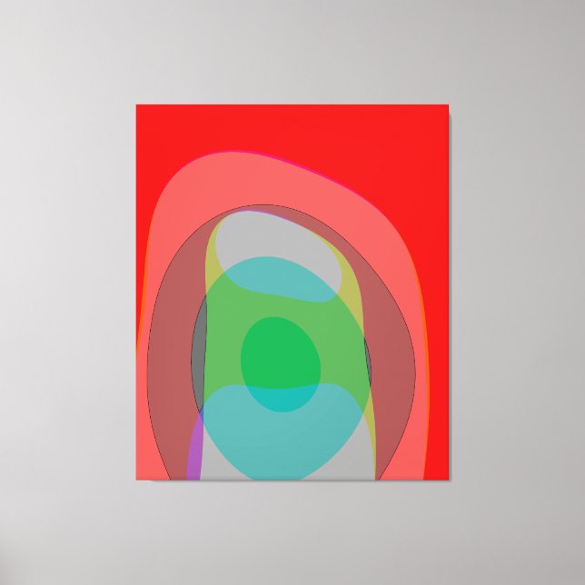 Abstract Colours In Red 210 Canvas Print (Front)