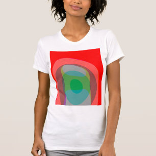 Abstract Colours In Red 210 T-Shirt