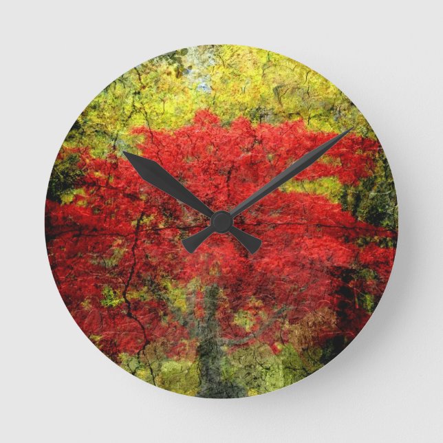 Abstract Colours Painting #2 Round Clock (Front)