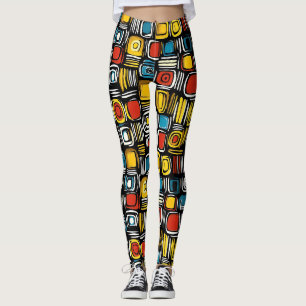 Abstract Colours Psychedelic Leggings