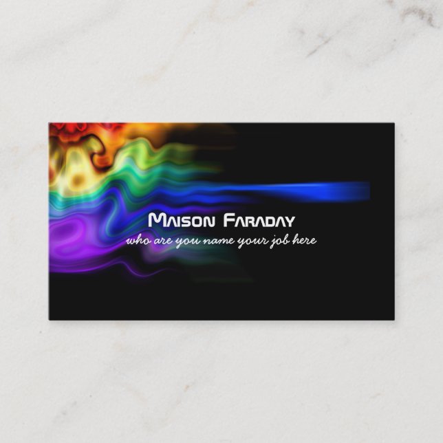 abstract colours splash business card (Front)