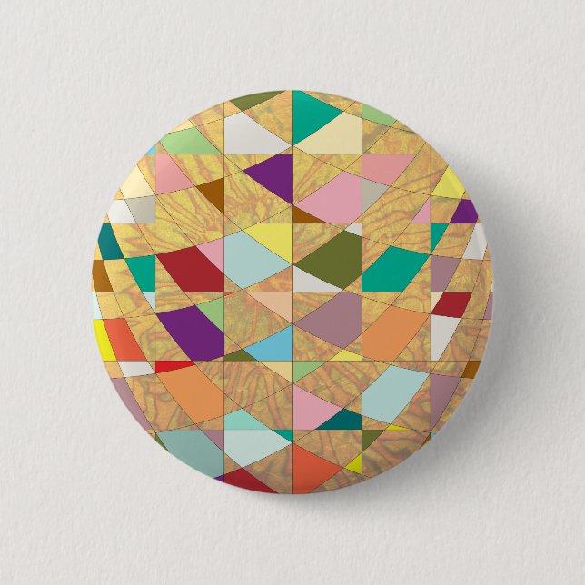 Abstract Colours Sun Burst 6 Cm Round Badge (Front)