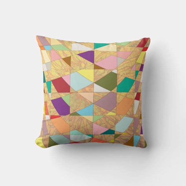 Abstract Colours Sun Burst Cushion (Front)