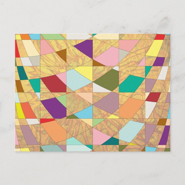 Abstract Colours Sun Burst Postcard (Front)