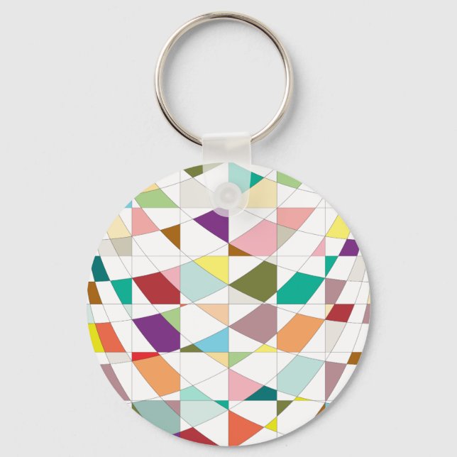 Abstract Colours Tapestry Key Ring (Front)