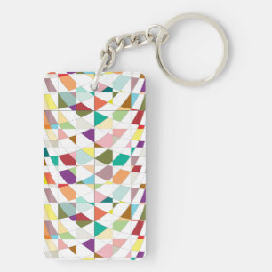 Abstract Colours Tapestry Key Ring