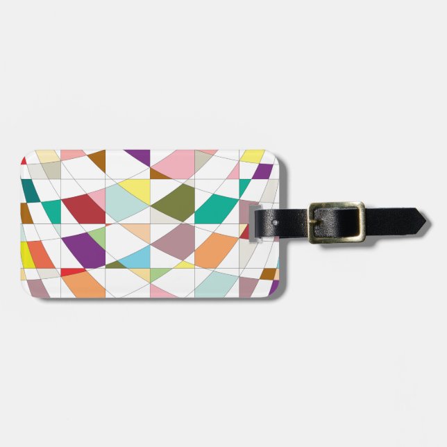 Abstract Colours Tapestry Luggage Tag (Front Horizontal)