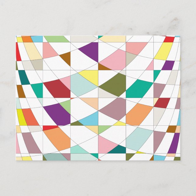Abstract Colours Tapestry Postcard (Front)
