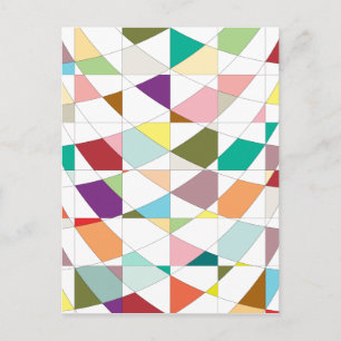Abstract Colours Tapestry Postcard